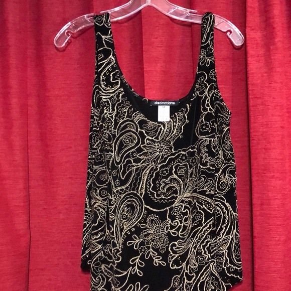 Black and Gold 2pc long jacket and tank - Picture 5 of 5